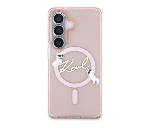 Karl Lagerfeld Etui KC Script MagSafe do Galaxy S26 różowy - 1522714 - zdjęcie 2